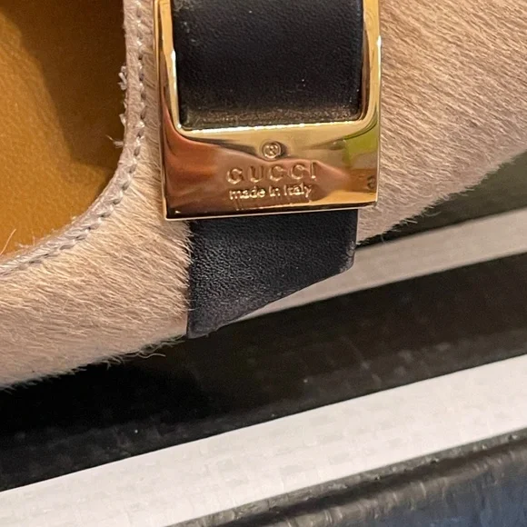 Vintage GUCCI ponyhair low pumps
